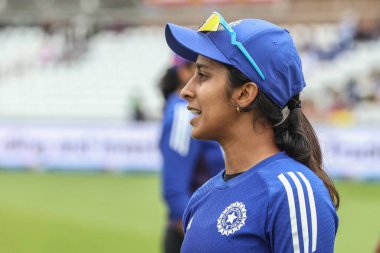 Hintli oyuncular 3. Metro Bankası Bir Gün Uluslararası İngiltere Kadınlar, Banks Riverside Stadyumu, Chester-le-street, Birleşik Krallık 22 Temmuz 2025 'te Hindistan Kadınlarına Karşı