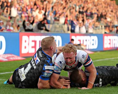 Wakefield Trinity takımından Lachlan Walmsley 24 Temmuz 2025 'te Wakefield Stadyumu, Wakefield, Birleşik Krallık' ta oynanan 20.