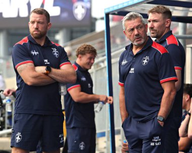 Wakefield Trinity 'nin baş antrenörü Daryl Powell, Betfred Süper Lig 20. Raundundan önce Wakefield Trinity, DIY Kitchens Stadyumu' nda Leeds Rhinos 'a karşı, 24 Temmuz 2025