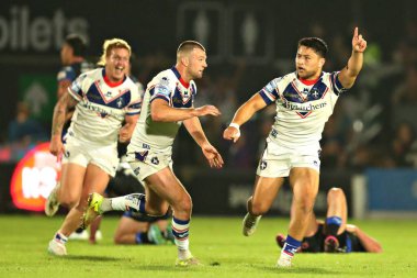 Wakefield Trinity 'den Mason Lino, 24 Temmuz 2025' te Wakefield, İngiltere 'deki DIY Kitchens Stadyumu' nda oynanan Betfred Süper Lig 20. maçında Wakefield adına attığı golü ve maçı kazandı.