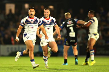 Wakefield Trinity 'den Mason Lino, 24 Temmuz 2025' te Wakefield, İngiltere 'deki DIY Kitchens Stadyumu' nda oynanan Betfred Süper Lig 20. maçında Wakefield adına attığı golü ve maçı kazandı.