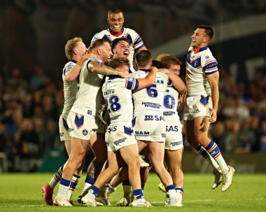 Wakefield Trinity 'den Mason Lino, 24 Temmuz 2025' te Wakefield, İngiltere 'deki DIY Kitchens Stadyumu' nda oynanan Betfred Süper Lig 20. maçında Wakefield adına attığı golü ve maçı kazandı.