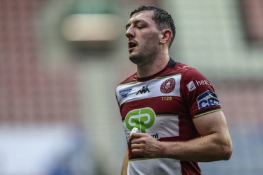 Wigan Warriors takımından Jake Wardle 25 Temmuz 2025 'te Wigan Warriors, Wigan, İngiltere' deki Brick Community Stadyumu 'nda Wigan Warriors' a karşı oynadığı 20.