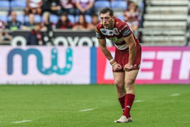 Wigan Warriors takımından Jake Wardle 25 Temmuz 2025 'te Wigan Warriors, Wigan, İngiltere' deki Brick Community Stadyumu 'nda Wigan Warriors' a karşı oynadığı 20.