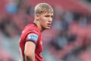 Salford Red Devils 'den Toby Warren Salford Ulusal Lig 20. Raundunda Salford Red Devils, Hull KR' a karşı Salford Community Stadyumu, Eccles, Birleşik Krallık 31 Temmuz 2025