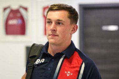 Hull KR 'dan Jack Broadbent, 31 Temmuz 2025' te İngiltere 'nin Eccles kentindeki Salford Community Stadyumu' nda oynanan 20. Salford Red Devils vs Hull KR karşılaşmasında geldi.