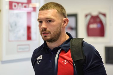 Hull KR 'dan James Batchelor, 31 Temmuz 2025' te İngiltere 'nin Eccles kentindeki Salford Community Stadyumu' nda oynanan 20. Salford Red Devils vs Hull KR karşılaşmasında geldi.
