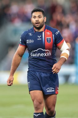 Hull KR takımından Rhyse Martin, Salford Red Devils - Hull KR maçında Salford Community Stadyumu, Eccles, Birleşik Krallık 'ta 31 Temmuz 2025