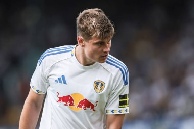 Leeds United takımından Jaka Bijol 2 Ağustos 202 'de Elland Road, Leeds, İngiltere' de Leeds United ve Villarreal maçında karşılaştı.