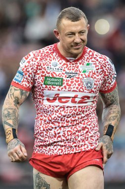 Leigh Leoparları 'ndan Josh Charley Birleşik Krallık Leigh Spor Köyü' nde 20 Leigh Leoparlarının Warrington Wolves 'a karşı oynadığı Süper Lig Turu' nda