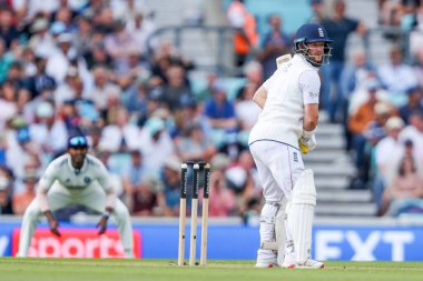 İngiltere 'den Ben Duckett 5. Rothesay Deneme Maçı' nda Hindistan 'a karşı 3. Kia Oval, Londra, İngiltere' de 2 Ağustos 2025 'te vuruş yaptı.