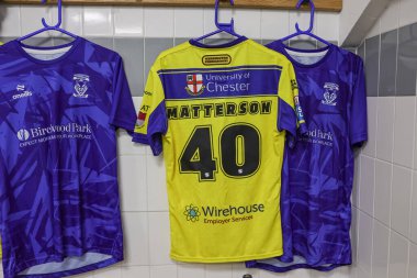 Betfred Süper Lig Turu 'nda Leigh Leopards' ın Warrington Wolves 'a karşı Leigh Spor Köyü, Leigh, İngiltere 