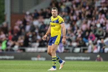 Warrington Wolves 'tan Lachlan Fitzgibbon Betfred Süper Lig Turu 20 Leigh Leopards' a karşı Leigh Spor Köyü, Leigh, İngiltere 