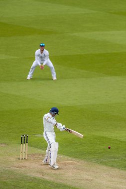 Hintli Ravindra Jadeja 5. Rothesay Deneme Maçı 'nda Hindistan' a karşı Hindistan 'da 2 Ağustos 202' de Londra, Kia Oval 'de yarasalar.