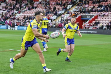 Warrington Wolves takımından Ryan Matterson, 1 Ağustos 202 'de Leigh Spor Köyü' nde oynanan Betfred 20. Leigh Leopards - Warrington Wolves maçında ısınma turunda.