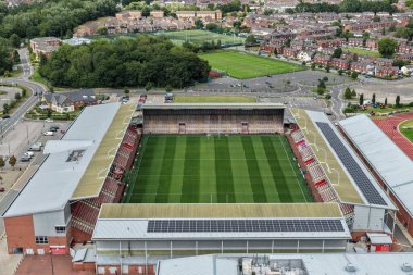 Leigh Spor Köyü 'nün Betfred Süper Lig 20. Raundunda Leigh Leoparları, Warrington Kurtları' na karşı Leigh Spor Köyü, Leigh, İngiltere, 1 Ağustos 2025