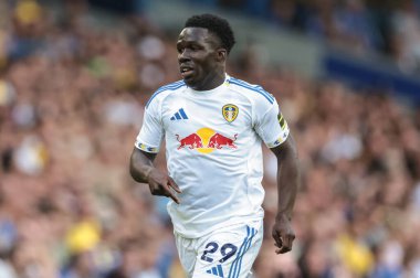 Leeds United 'dan Wilfried Gnonto, 2 Ağustos 202' de Leeds Road, İngiltere 'de oynanan Leeds United-Villarreal maçında takım talimatlarını veriyor.