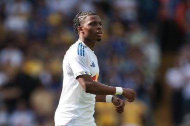 Leeds United takımından Largie Ramazani 2 Ağustos 202 'de Elland Road, Leeds, İngiltere' de oynanan Leeds United-Villarreal maçında