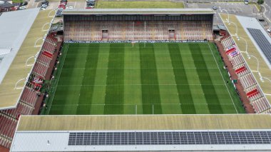 Leigh Spor Köyü 'nün Betfred Süper Lig 20. Raundunda Leigh Leoparları, Warrington Kurtları' na karşı Leigh Spor Köyü, Leigh, İngiltere