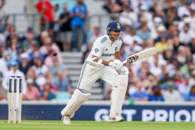 Hintli Yashasvi Jaiswal 5. Rothesay Test Maçı 'nda 3. İngiltere Hindistan' a karşı Kia Oval, Londra, Birleşik Krallık, 2 Ağustos 2025