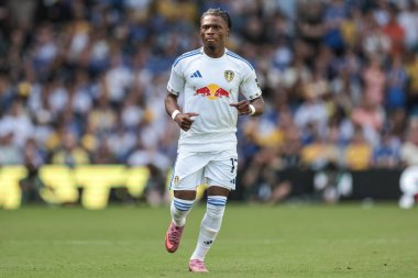 Leeds United takımından Largie Ramazani 2 Ağustos 2025 'te Elland Road, Leeds, İngiltere' de oynanan Leeds United-Villarreal maçında