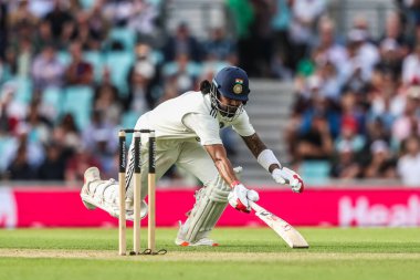 Hindistan 'dan KL Rahul, 1 Ağustos 2025' te Kia Oval, Londra 'da oynanan 5. Rothesay Test Maçı 2.