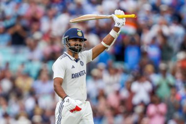 Hindistan 'ın Akash Derin Bölgesi 5. Rothesay Test Maçı' nda yarım yüzyılı kutluyor. 3. İngiltere Hindistan 'a karşı Kia Oval, Londra, 2 Ağustos 202