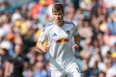 Leeds United takımından Jaka Bijol 2 Ağustos 202 'de Elland Road, Leeds, İngiltere' de Leeds United ve Villarreal maçında karşılaştı.