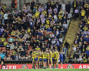 Warrington, Leigh 'in Leigh, İngiltere' deki Leigh Spor Köyü 'nde 20 Leigh Leopards ve Warrington Wolves arasındaki Süper Lig karşılaşmasında attığı golden sonra tekrar toparlandı. 