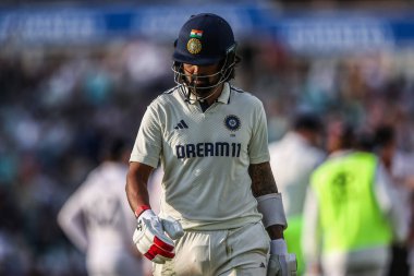 Hindistan 'dan KL Rahul, 1 Ağustos 2025' te Kia Oval, Londra, İngiltere 'de oynanan 5. Rothesay Test Maçı 2.