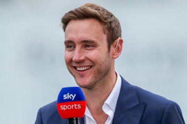 İngiltere 'den Stuart Broad, 5. Rothesay Test Maçı öncesinde SkySports ile röportaj yaptı. 5. İngiltere - Hindistan - Kia Oval, Londra, 4 Ağustos 202