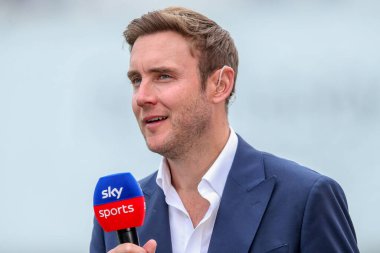 İngiltere 'den Stuart Broad, 5. Rothesay Test Maçı öncesinde SkySports ile röportaj yaptı. 5. İngiltere - Hindistan - Kia Oval, Londra, 4 Ağustos 202