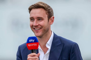 İngiltere 'den Stuart Broad, 5. Rothesay Test Maçı öncesinde SkySports ile röportaj yaptı. 5. İngiltere - Hindistan - Kia Oval, Londra, 4 Ağustos 202