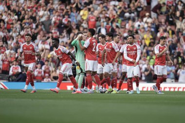 Arsenal, sezon öncesi dostluk maçı sırasında Arsenal, Villarreal 'e karşı Emirates Stadyumu, Londra, 6 Ağustos 2025