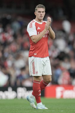 Arsenal Viktor Gyokeres sezon öncesi dostluk maçı sırasında Arsenal, Villarreal 'e karşı Emirates Stadyumu, Londra, Birleşik Krallık, 6 Ağustos 2025