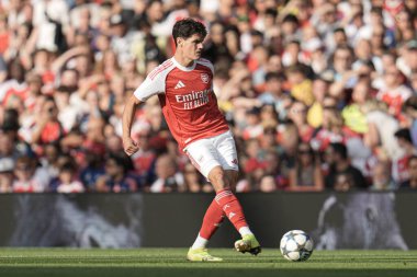 Arsenal takımından Christian Norgaard, Arsenal 'in 6 Ağustos 2025' te Emirates Stadyumu 'nda Villarreal' e karşı oynadığı sezon öncesi dostluk maçı sırasında