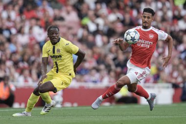Sezon öncesi dostluk maçı sırasında Arsenal, Villarreal 'e karşı Emirates Stadyumu, Londra, 6 Ağustos 2025