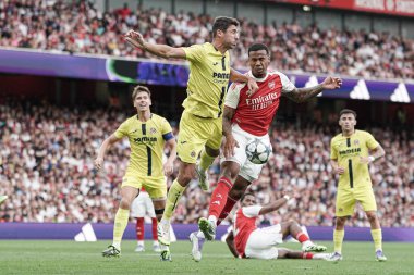 Sezon öncesi dostluk maçı sırasında Arsenal, Villarreal 'e karşı Emirates Stadyumu, Londra, 6 Ağustos 2025