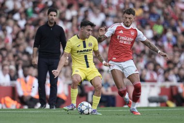 Sezon öncesi dostluk maçı sırasında Arsenal, Villarreal 'e karşı Emirates Stadyumu, Londra, 6 Ağustos 2025