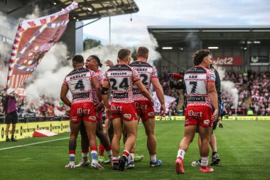 Leopar Leoparlar takımından Umyla Hanley, Leigh Leigh Spor Köyü 'nde Leeds Leeds Rhinos' a karşı oynanan 21.