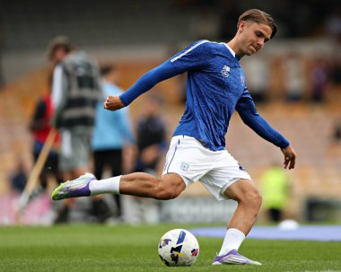 Cardiff City F.C. 'den Cian Ashford. Gökyüzü İddia Ligi 1 maçından önce Port Vale, Cardiff City 'ye karşı Vale Park, Burslem, İngiltere, 7 Ağustos 2025