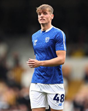 Cardiff City F.C. 'den Dylan Lawlor. Gökyüzü İddia Ligi 1 maçından önce Port Vale, Cardiff City 'ye karşı Vale Park, Burslem, İngiltere, 7 Ağustos 2025