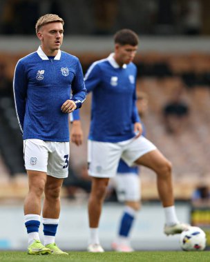 Cardiff City F.C. 'den Isaak Davies. Gökyüzü İddia Ligi 1 maçından önce Port Vale, Cardiff City 'ye karşı Vale Park, Burslem, İngiltere, 7 Ağustos 2025