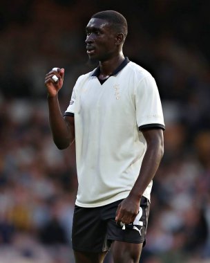 FC Limanı 'ndan Jesse Debrah. Gök İddia Ligi 1 maçı sırasında Port Vale, Cardiff City 'ye karşı Vale Park, Burslem, İngiltere, 7 Ağustos 2025