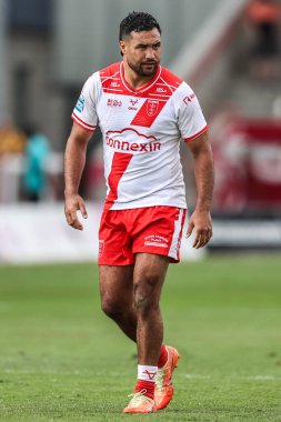 Hull KR takımından Peta Hiku 21. Betfred Süper Ligi karşılaşmasında Hull KR ile Castleford Tigers arasında 9 Ağustos 2025 'te Kingston' daki Craven Park, Kingston 'da oynanan karşılaşmada