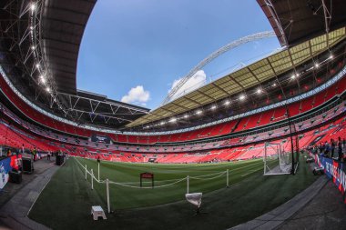 Wembley Stadyumu 'nun Wembley Stadyumu' nda 10 Ağustos 2025 'te oynanan FA Community Shield maçı öncesinde Crystal Palace' a karşı Liverpool maçı.