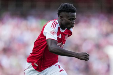 Arsenal 'den Bukayo Saka, 9 Ağustos 2025' te İngiltere 'nin Emirates Stadyumu' nda oynanan Arsenal - Athletic Bilbao maçında