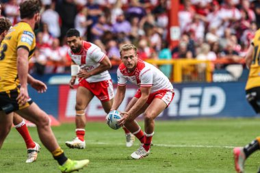 Hull KR takımından Jez Litten, 9 Ağustos 2025 'te İngiltere' nin Hull kentinde oynanan 21. Betfred Süper Ligi karşılaşmasında Hull KR, Sewell Group Craven Park 'ta Castleford Tigers' a karşı oynuyor.