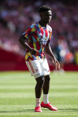 Arsenal 'den Bukayo Saka, 9 Ağustos 2025' te İngiltere 'nin Emirates Stadyumu' nda oynanan Arsenal - Athletic Bilbao maçında