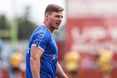 Hull KR 'dan Tom Davies, 9 Ağustos 2025' te İngiltere 'nin Hull kentindeki Sewell Group Craven Park' ta oynanan 21. Betfred Süper Lig karşılaşmasında ısınma turunda Hull KR ile Castleford Tigers karşılaşacak.